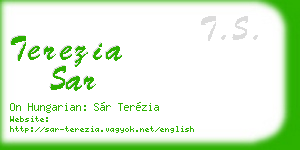 terezia sar business card
