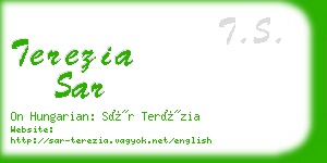 terezia sar business card